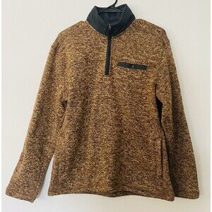 Eddie Bauer Sz S/CH Pocket 1/4 Zip Sweater Fleece Pullover Camping Fishing Hike